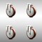 Service Caster 5 Inch 316SS Maroon Polyurethane Wheel Swivel Bolt Hole Caster Set SCC SCC-SS316BH20S514-PPUB-MRN-4 - alternate 1